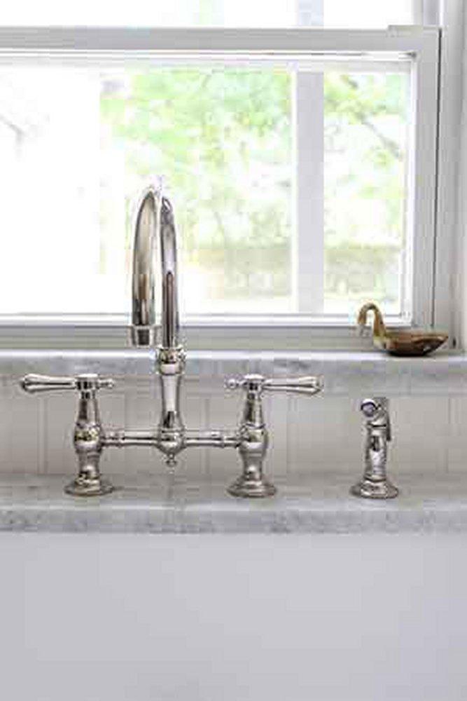 Newport Brass Antique Nickel Bridge Kitchen Faucet 