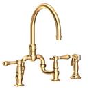 Newport Brass Uncoated Polished Brass - Living Bridge Kitchen Faucet 