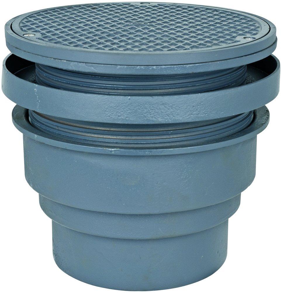 Sioux Chief No Hub Ductile Iron Cleanout Assembly with 9 in. Round Ring and Cover 