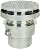 4 in. No Hub Cleanout Assembly with 6-1/2 in. Round Stainless Steel Cover