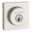 Kwikset Satin Nickel Square Single Cylinder Deadbolt with SmartKey Security 