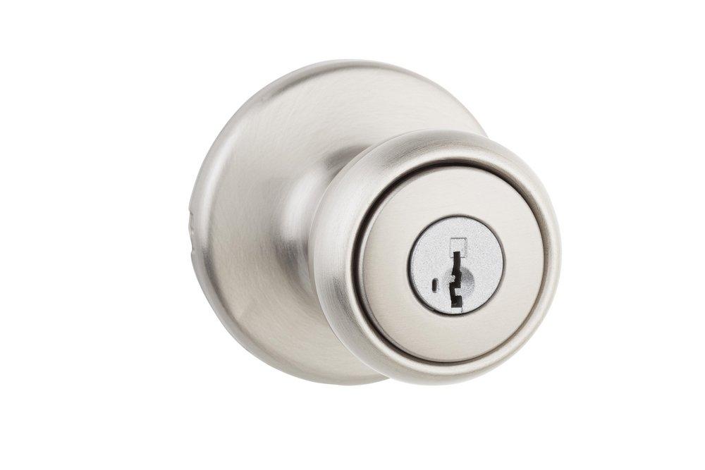 Kwikset Satin Nickel Metal Smartkey Entry Knob 