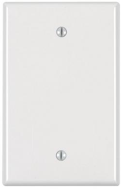 1-Gang Midway Size Blank Wall Plate in White
