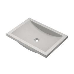 20-5/8 in. Undermount Rectangular Concrete Bathroom Sink in Ash