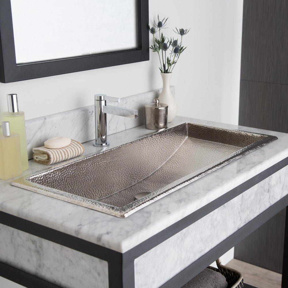 Native Trails Brushed Nickel Self-rimming/Drop-in and Undermount Bathroom Sink 