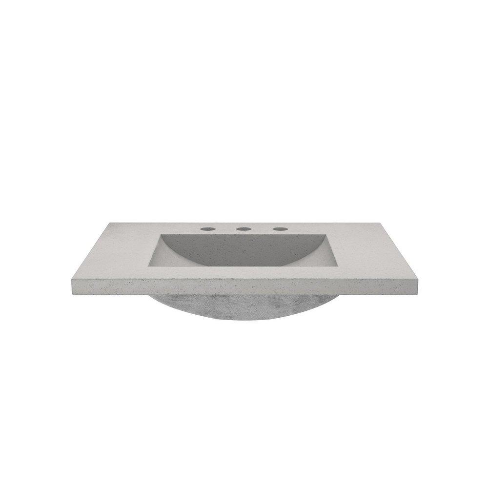 Native Trails Ash 30-1/2 in x 21-3/4 in Single Bowl Concrete Vanity Top 