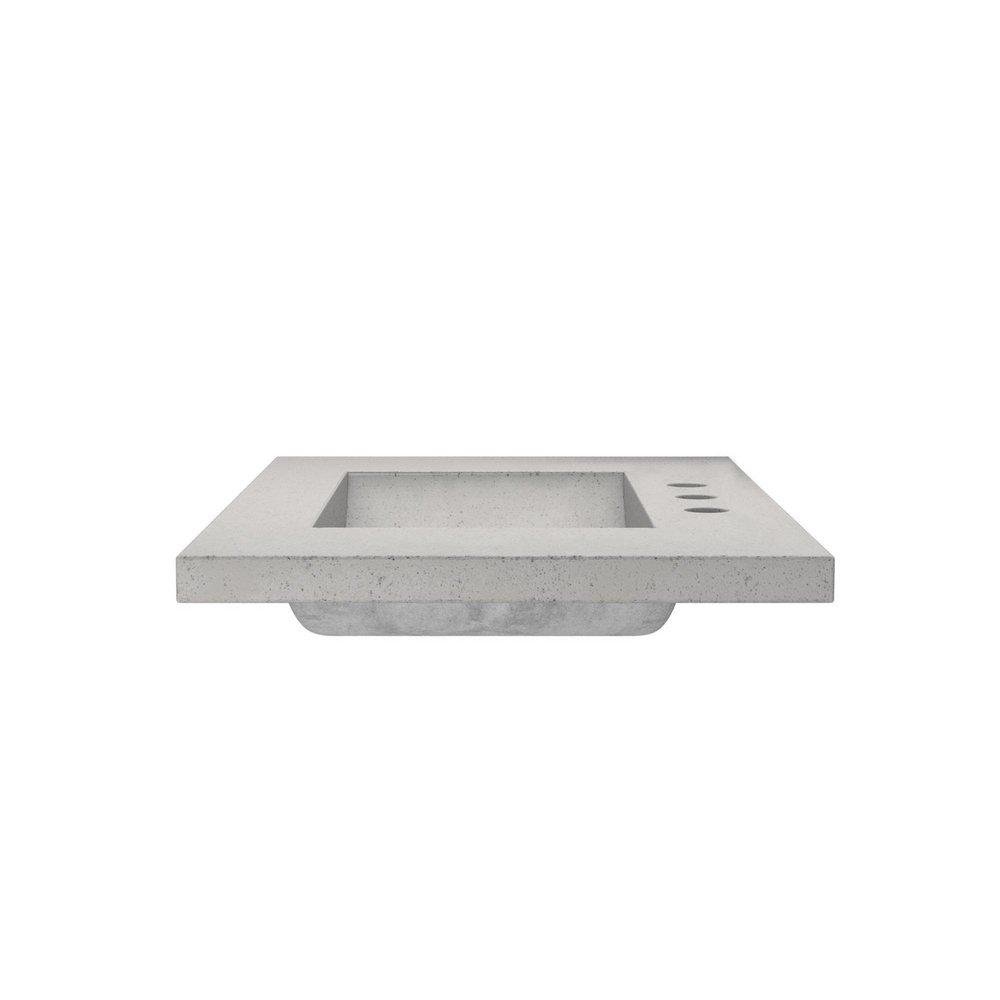 Native Trails Ash 30-1/2 in x 21-3/4 in Single Bowl Concrete Vanity Top 