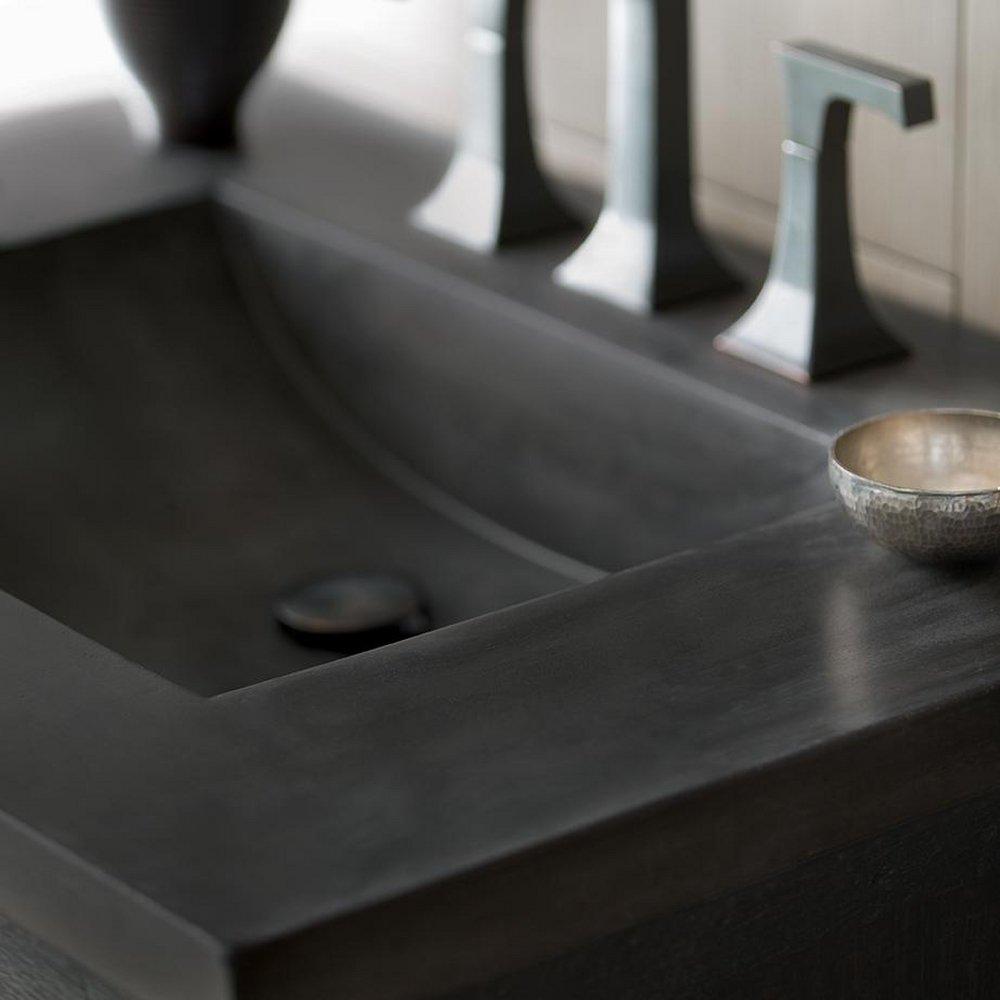 Native Trails Slate 30-1/2 in x 21-3/4 in Single Bowl Concrete Vanity Top 