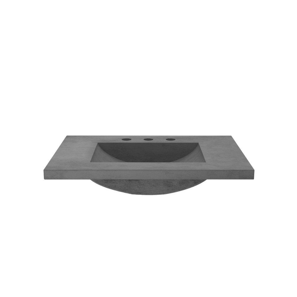 Native Trails Slate 30-1/2 in x 21-3/4 in Single Bowl Concrete Vanity Top 