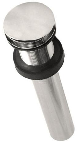 1-1/2 in. Plated Brass Push to Seal Dome Drain in Polished Nickel