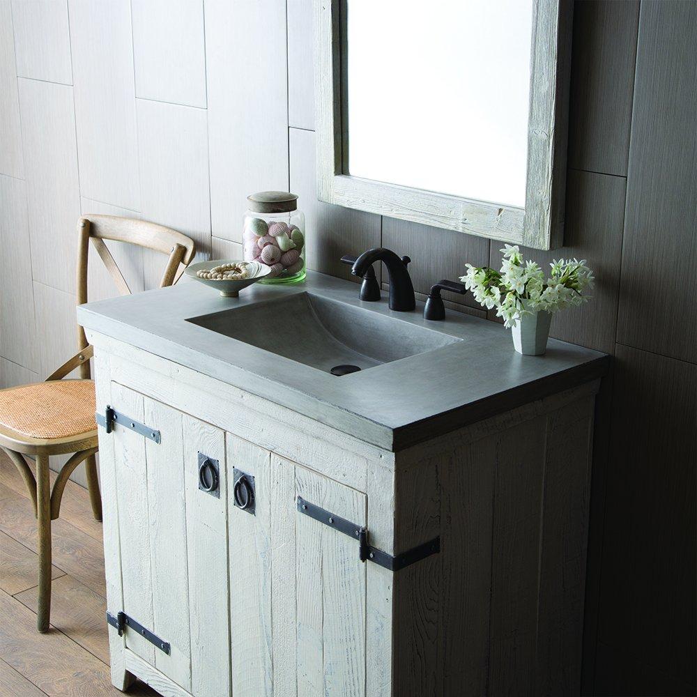 Native Trails Ash 36-1/2 in x 21-3/4 in Single Bowl Concrete Vanity Top 