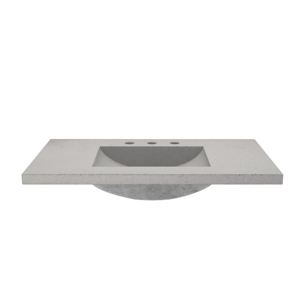 Native Trails Ash 36-1/2 in x 21-3/4 in Single Bowl Concrete Vanity Top 