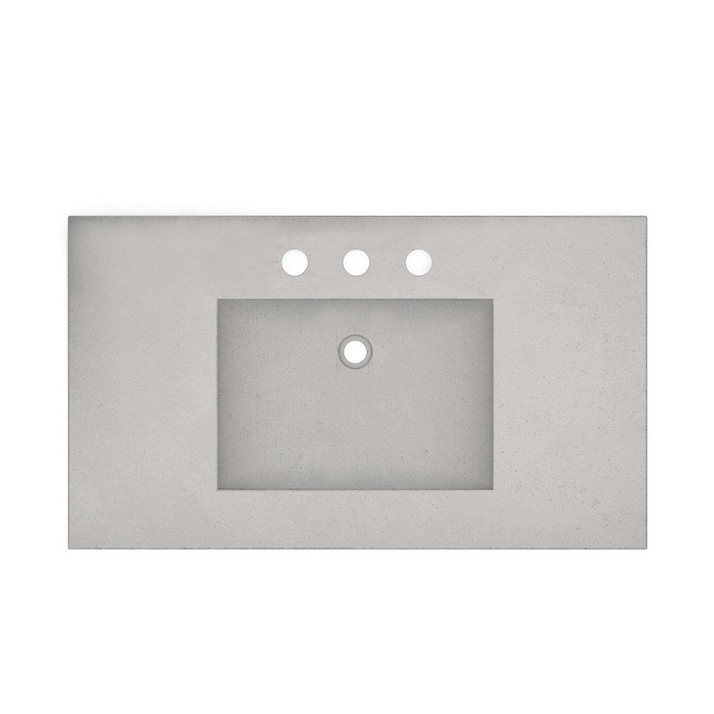Native Trails Ash 36-1/2 in x 21-3/4 in Single Bowl Concrete Vanity Top 