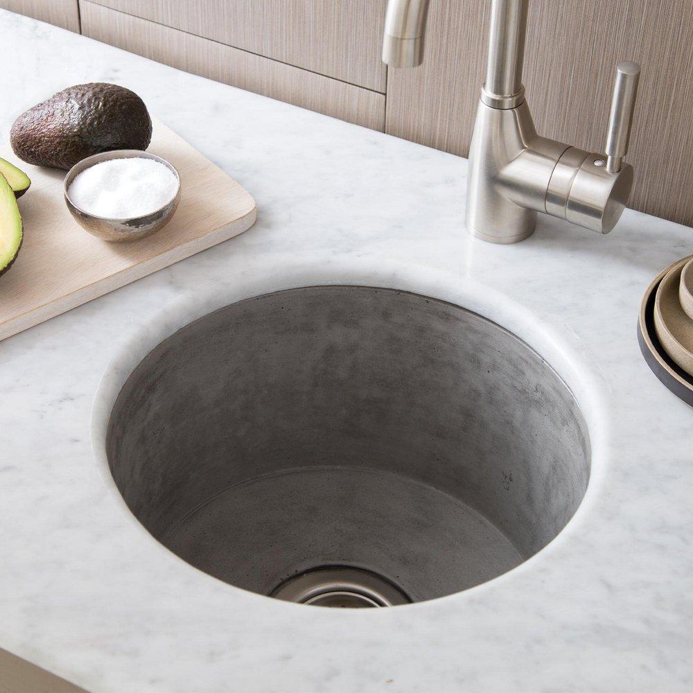 Native Trails Ash 16 x 16 in. Drop-in and Undermount NativeStone® Bar Sink 