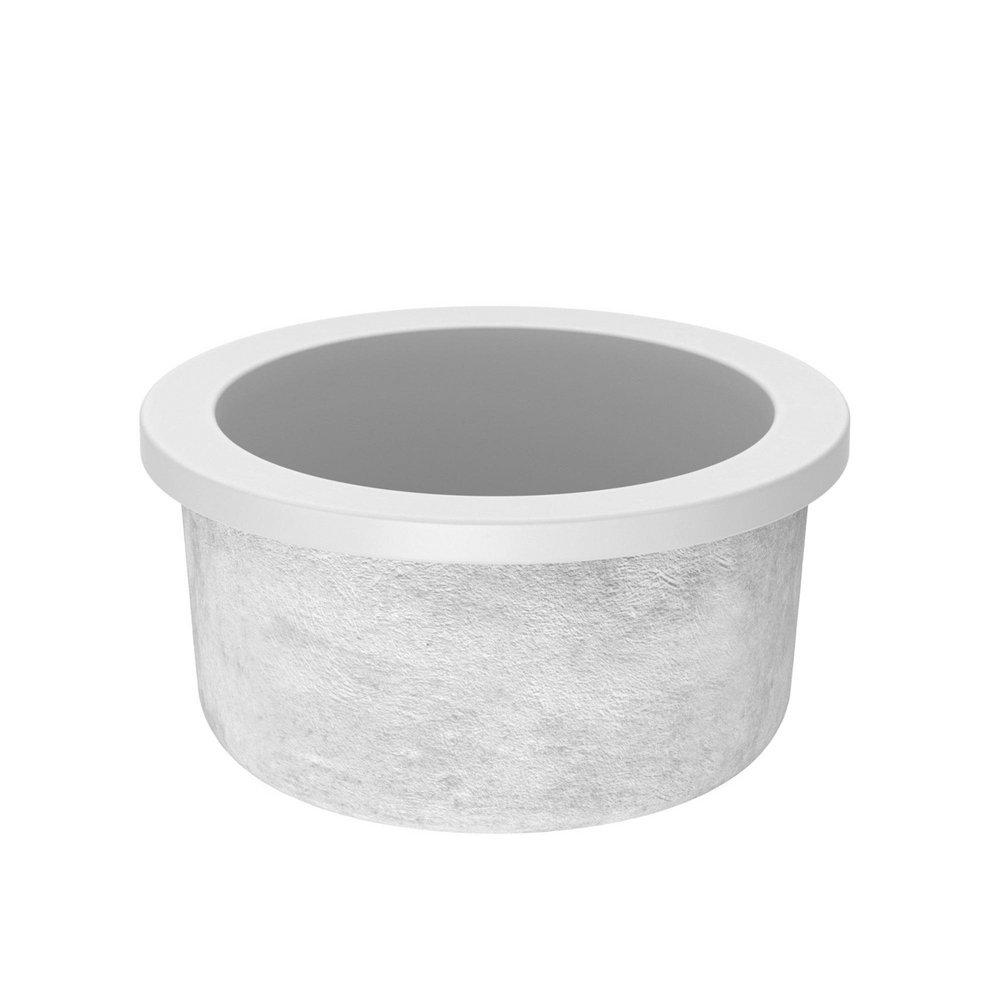 Native Trails Pearl 16 x 16 in. No Hole Drop-in and Undermount NativeStone&reg; Bar Sink 