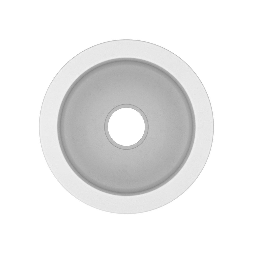 Native Trails Pearl 16 x 16 in. No Hole Drop-in and Undermount NativeStone&reg; Bar Sink 