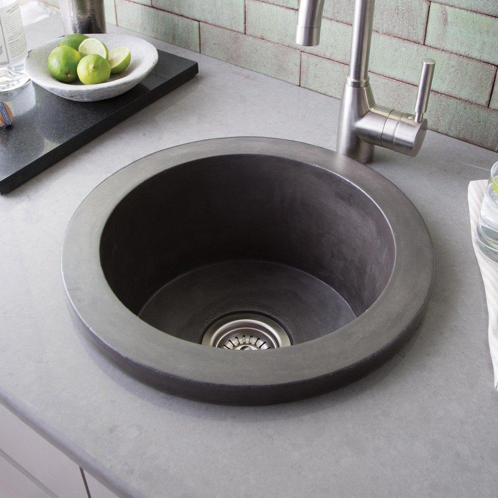 Native Trails Slate 16 x 16 in. Drop-in and Undermount NativeStone&reg; Bar Sink 
