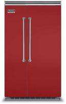 48 in. 29 cu. ft. Counter Depth, Side-By-Side and Full Refrigerator in Apple Red