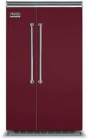 48 in. 29 cu. ft. Counter Depth, Side-By-Side and Full Refrigerator in Burgundy