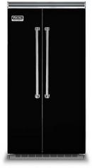 42 in. 25 cu. ft. Counter Depth, Side-By-Side and Full Refrigerator in Black