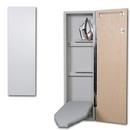 Iron-A-Way Flat White Recessed and Surface Mount Metal Ironing Board with Right Hinged Wood Door 