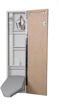 46 in. Extra Pack Wood Birch Ironing Center in Grey