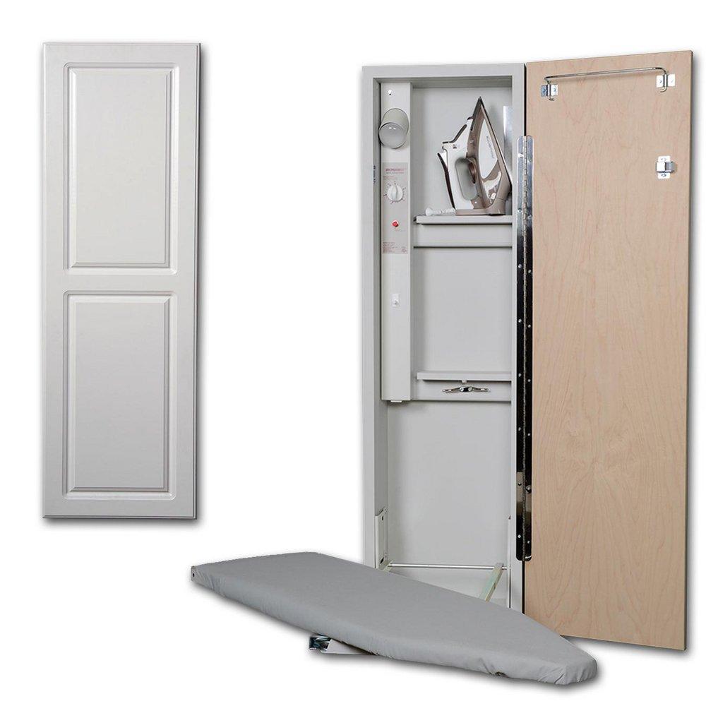 Iron-A-Way White Wood and Metal Ironing Center 