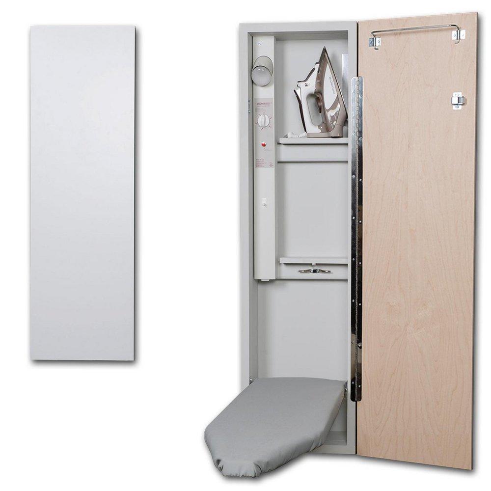 Iron-A-Way Flat White Ironing Center with Door in Flat White 