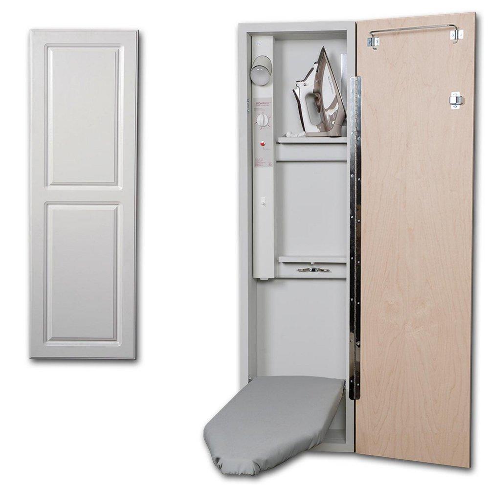 Iron-A-Way White Ironing Center with Door in Flat White 