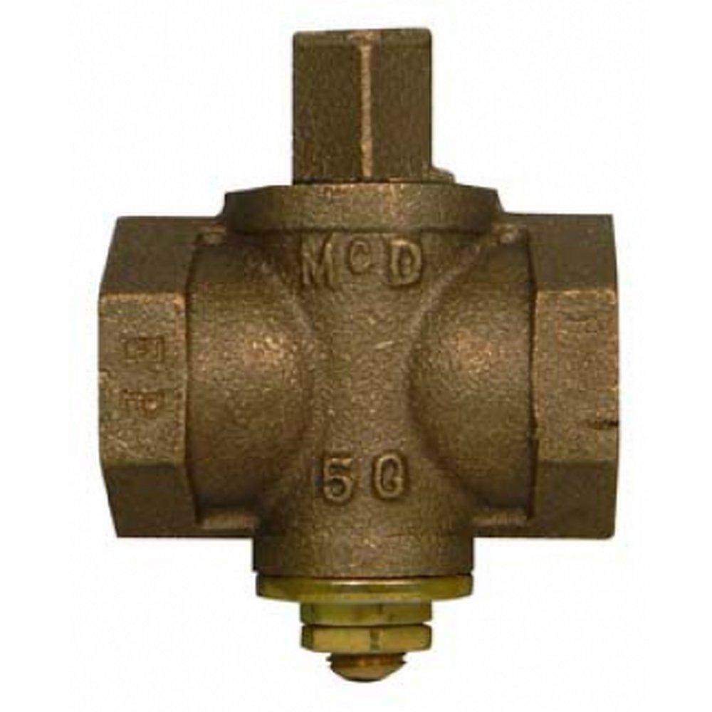 A.Y. McDonald Bronze 2 psig FIPT Square Handle Plug Valve 