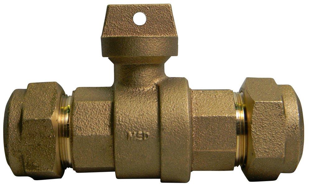 A.Y. McDonald CTS Compression Brass Ball Valve Curb Stop 