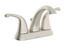Symmons Industries Satin Nickel 1.5 gpm 3-Hole Centerset Bathroom Faucet with Metal Pop-Up Drain Assembly and Double-Handle 