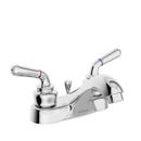 Symmons Industries Polished Chrome 1.5 gpm 3-Hole Widespread Bathroom Faucet with Metal Pop-Up Drain Assembly and Double-Handle 