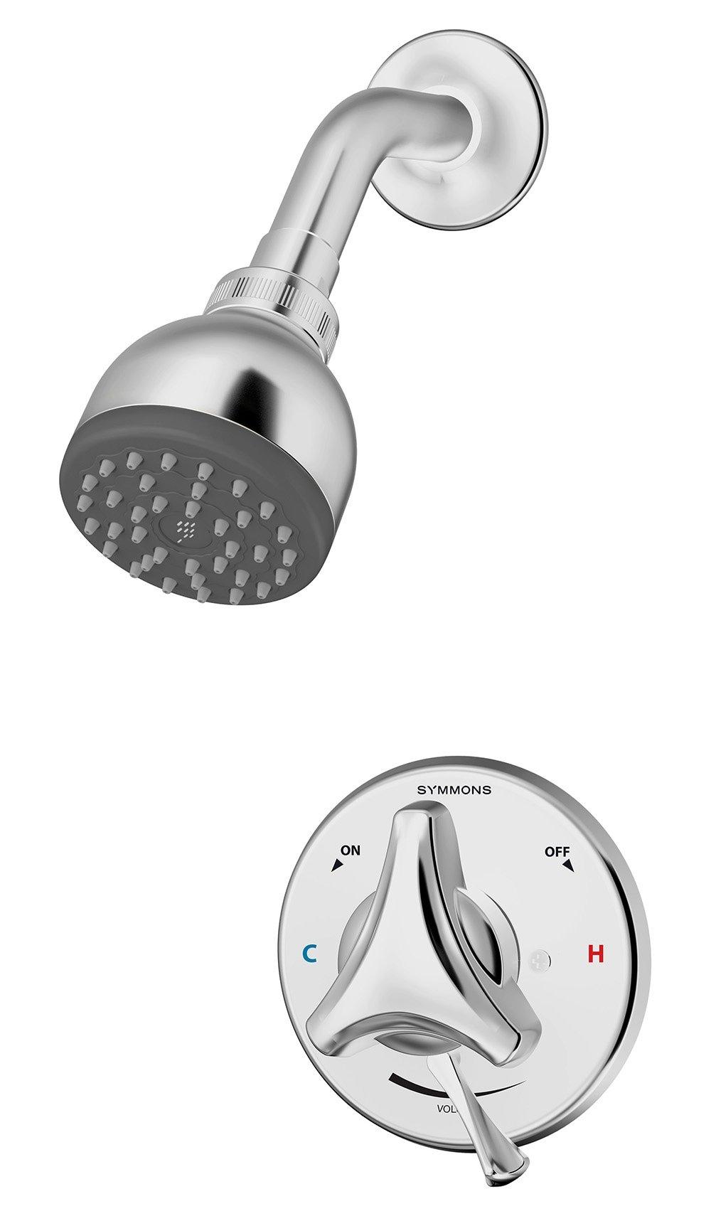 Symmons Industries Polished Chrome Two Handle Single Function Shower Faucet 