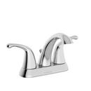 1.5 gpm 3-Hole Centerset Bathroom Faucet with Metal Pop-Up Drain Assembly and Double-Handle in Polished Chrome