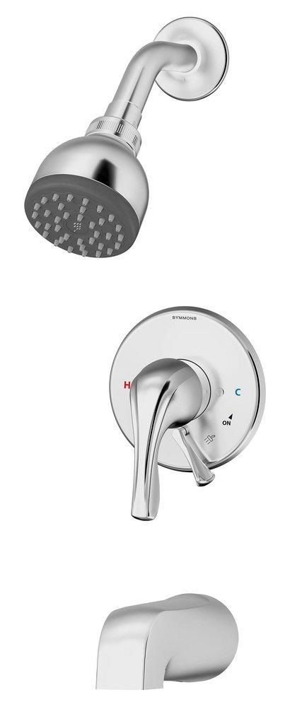Symmons Industries Polished Chrome Two Handle Single Function Bathtub & Shower Faucet 