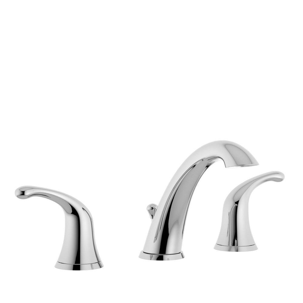 Symmons Industries Polished Chrome Two Handle Widespread Bathroom Sink Faucet 