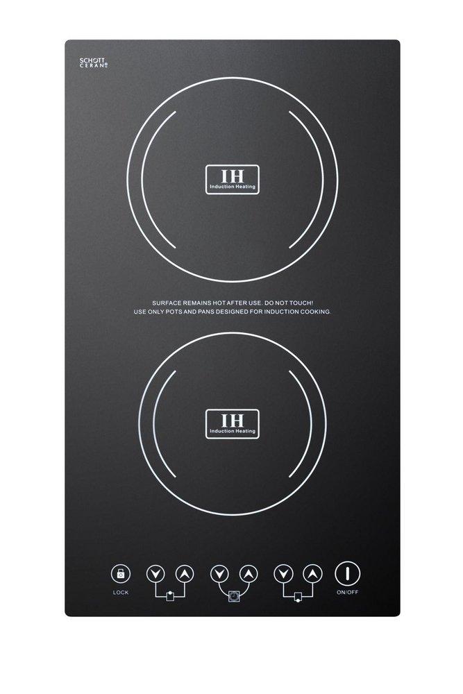 Summit Appliance Black 2 Burner Smoothtop Cooktop 