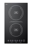 Summit Appliance Black 2 Burner Smoothtop Cooktop 