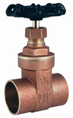 3/4 in. Brass Conventional Port Sweat Gate Valve