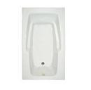 59-3/4 x 35-3/4 in. Soaker Drop-In Bathtub with End Drain in White