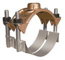 4 x 2 in. Brass Double Band Strap Saddle with EPDM Gasket and Stainless Steel Stud for C900 and C905 PVC Pipes