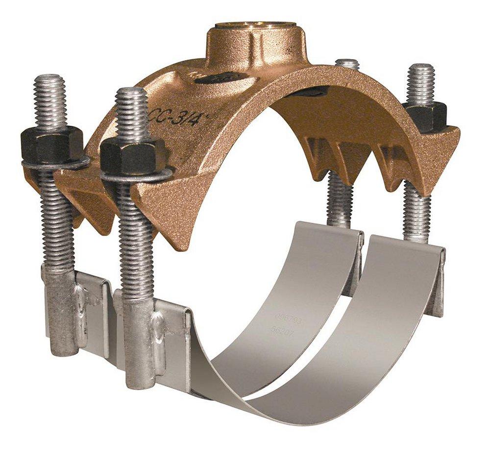Ford Meter Box IP Brass Double Strap Saddle with EPDM Gasket 