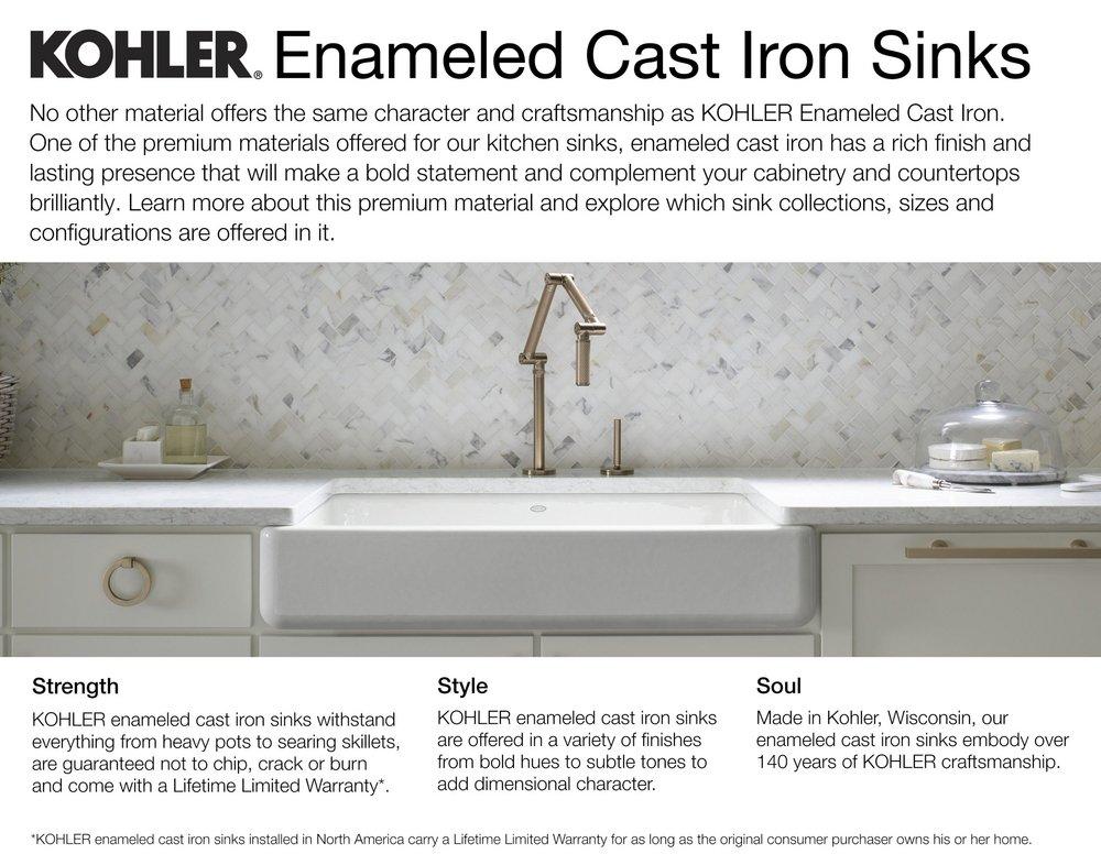 KOHLER White 3-Hole 1-Bowl Laundry Sinks 