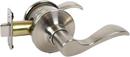 Right Hand Passage Lever Reversible in Satin Nickel