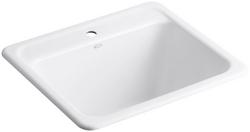 25 x 22 in. Top Mount and Undermount Laundry Sink in White