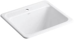 25 x 22 in. Top Mount and Undermount Laundry Sink in White