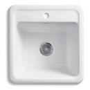 KOHLER White 1-Hole 1-Bowl Laundry Sinks 