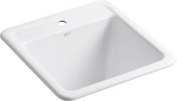 21 x 22 in. Top Mount and Undermount Laundry Sink in White
