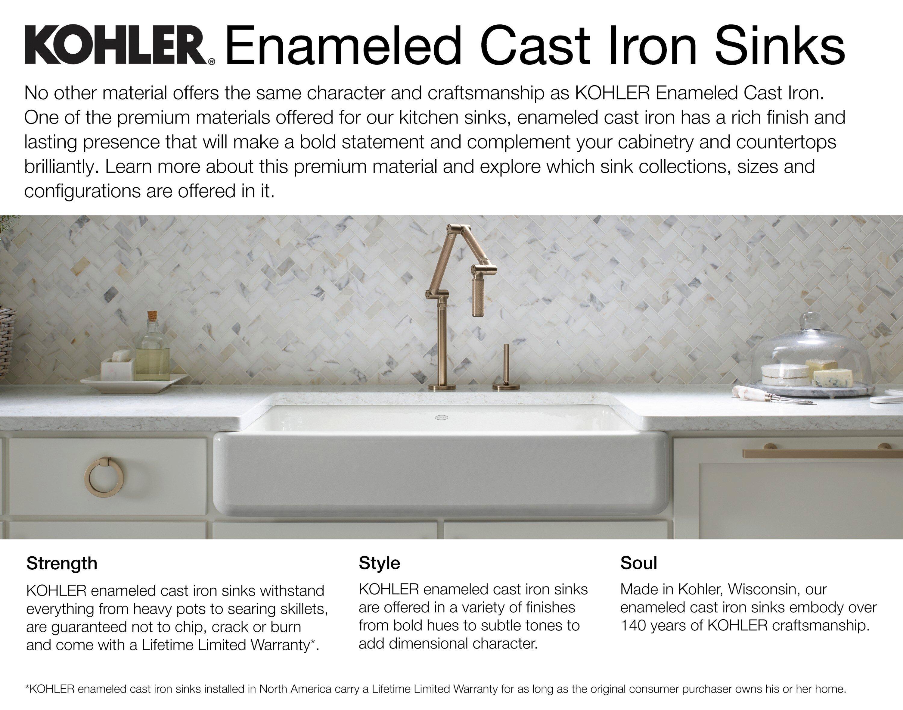 KOHLER White 1-Hole 1-Bowl Laundry Sinks 